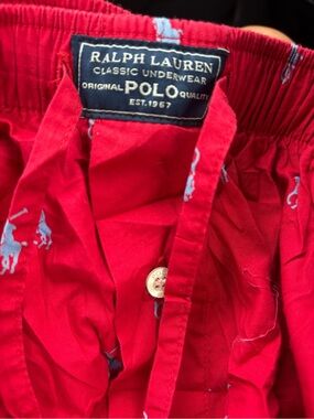 Polo by Ralph Lauren Red Printed Pajama Pants